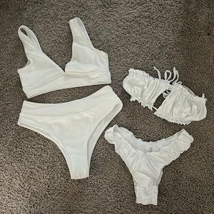 2 white bikinis - perfect for a bride!